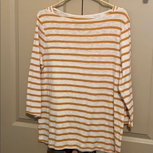 Boat neck striped tee